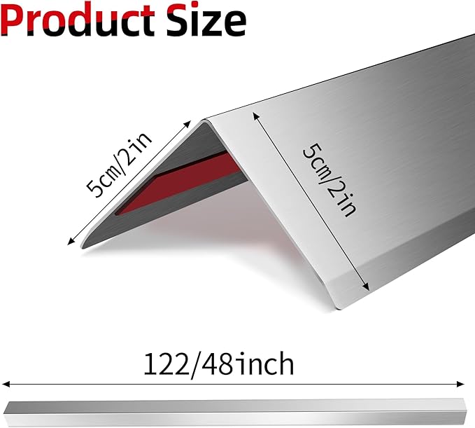 Stainless Steel Corner Guards 10 PCS Wall Corner Protector, 2 x 2 x 48 Inch Metal Corner Protectors for Walls, Silver