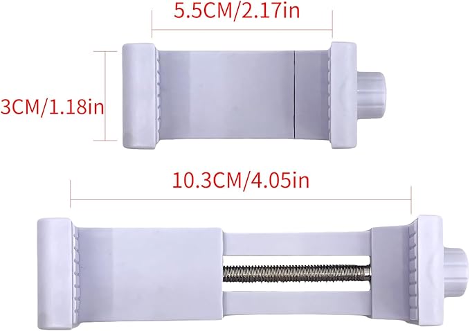 Baby Monitor Wall-Mounted Bracket for Battery-Powered Security Cameras, with Standard 1/4" Threaded Connection, Wall Sticker Installation White (Wall Stickers+Clip)