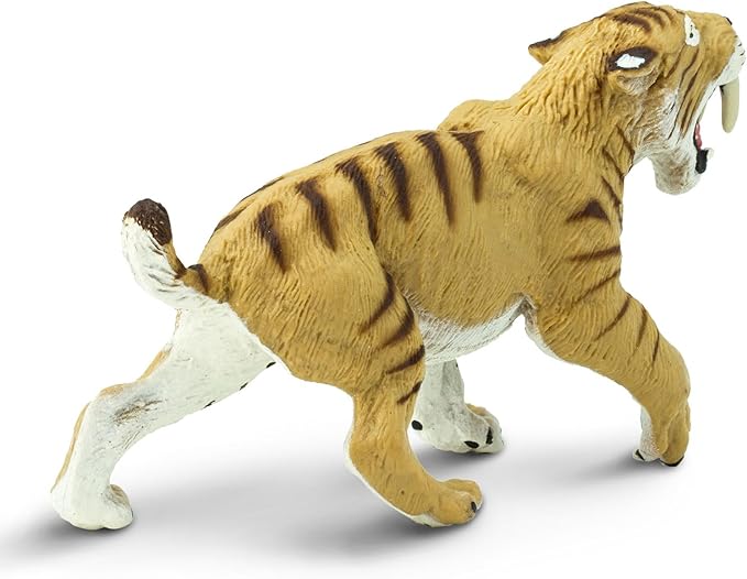 Safari Ltd. Smilodon Figurine - 4" Sabre-Toothed Tiger Figure - Educational Toy for Boys, Girls, and Kids Ages 3+