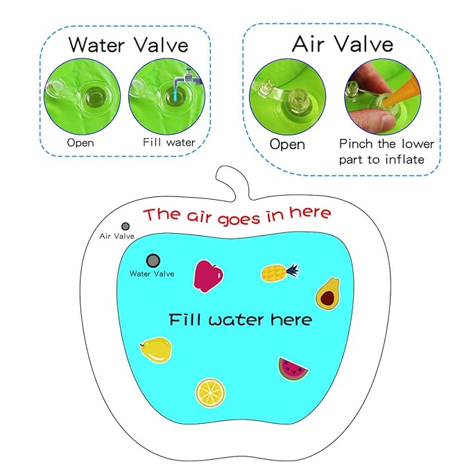 Infant Toys, Tummy Baby Toys, Inflatable Play Mat Water Mat Baby Toys, Fun Early Development Activity Play Center for Newborn (31.5 x 30 in)