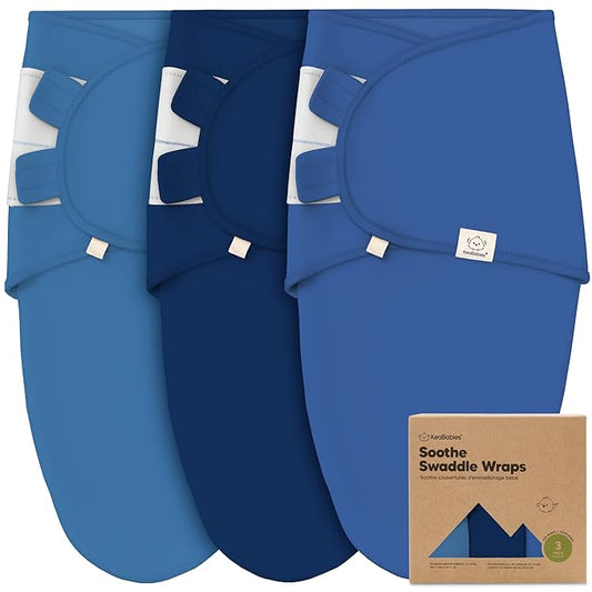 3-Pack Organic Baby Swaddle Sleep Sacks - Swaddles for Newborns, Infant 0-3 Months, Baby Girls, Boys, Soft & Snug Newborn Sleep Sack, Nursery Swaddling Blankets (Frost)