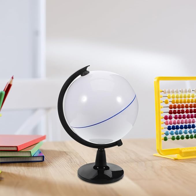 Diy Blank Globe Toy with Stand Rewritable Plastic Earth Model for Kids Geography Learning Interactive Educational Tool Creative Drawing Globe for Classroom and Home