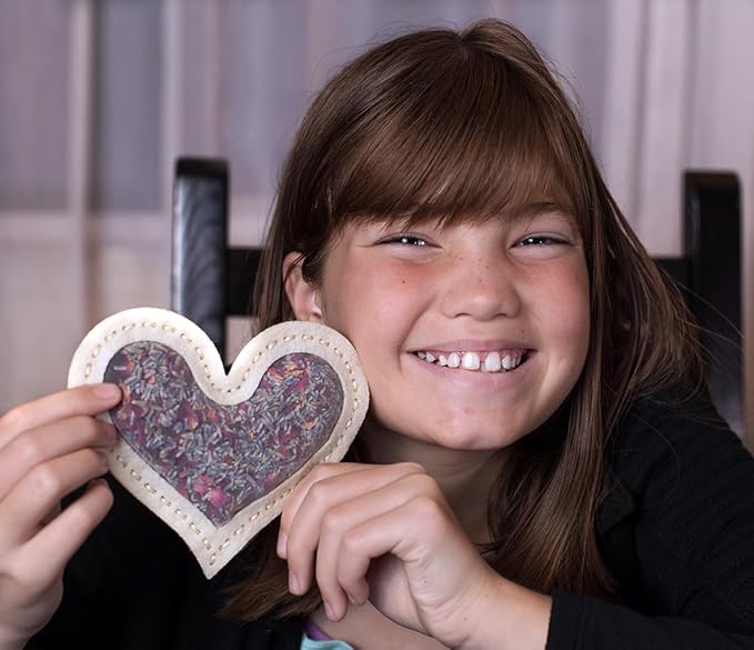 I Can So! Beginner Sewing Kit. Heartfelt Hearts. Lavender Sachet. (Lavender)