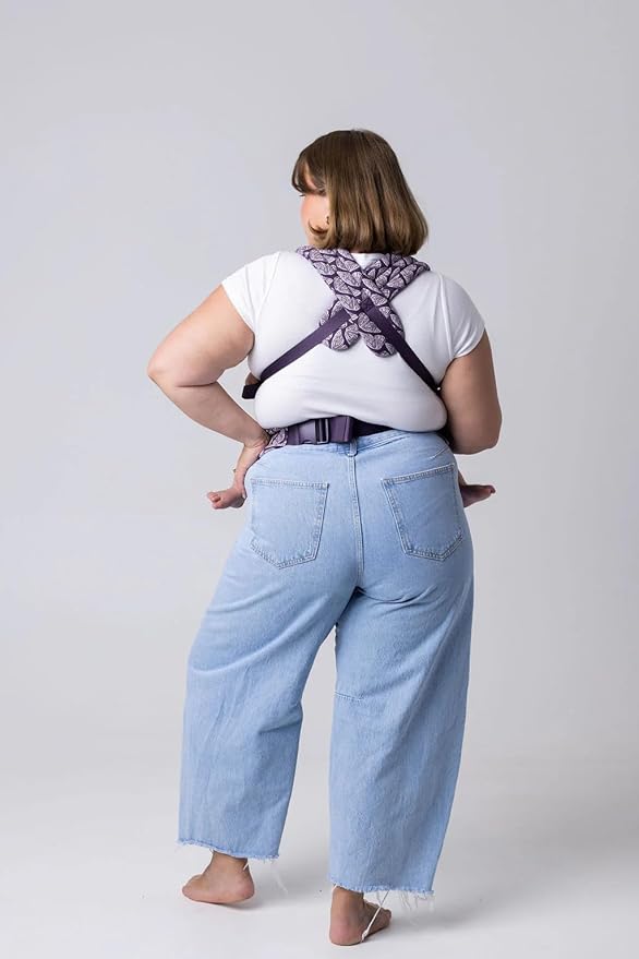 Mabē Monarch Ergonomic Baby Carrier – Premium Cotton Soft Structured Newborn to Toddler Carrier with Hip-Healthy Design, 3 Carry Positions (7-35lbs), Lightweight & Breathable, (Violet Wings)