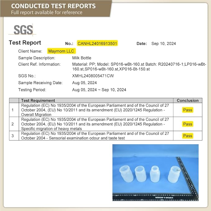 Maymom Wide Neck Breastmilk Collection n Storage Bottle 5.4 oz; Re-markable SureSeal Disc. Fits Spectra S2 Spectra S1 Spectra 9 Plus.