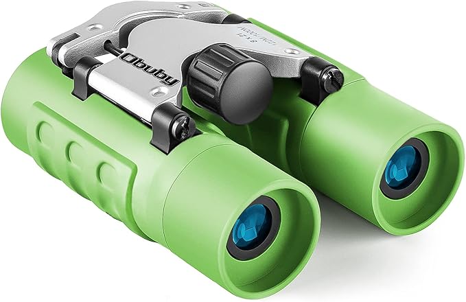 Obuby Real Binoculars for Kids Gifts for 3-12 Years Boys Girls 8x21 High-Resolution Optics Compact Toy Binocular for Bird Watching,Travel, Camping
