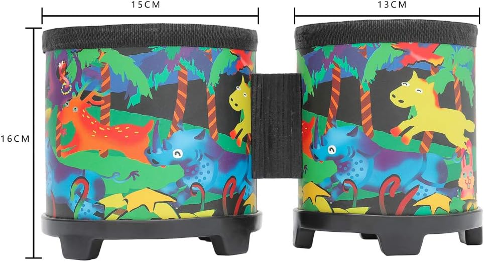 Bongo Drum 5"-6" Rhythm Club Drum for Kids Percussion Instrument Music Drum with Colorful Mallets for Baby Children Special Christmas Birthday Gift.(5"-6")