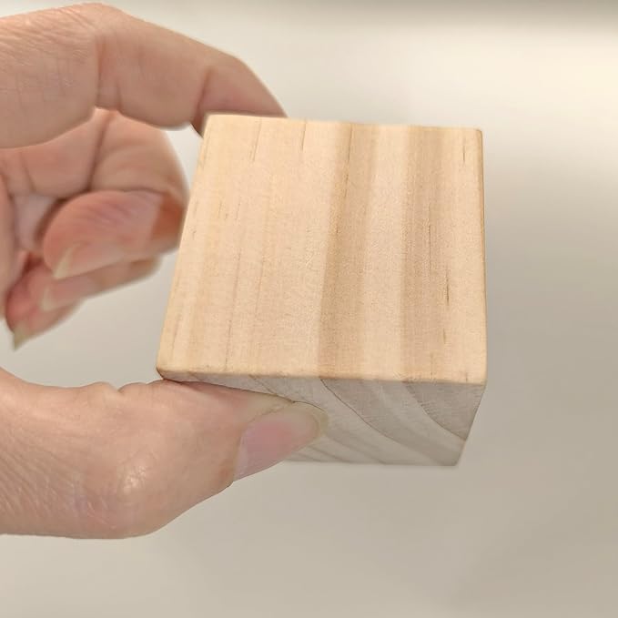 30 PCS 2 Inch Smoothed Wooden Cubes,Unfinished Wood Blocks for Crafts,Wood Square Blocks for Crafts,Shower Blocks to Decorate.
