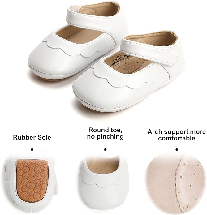 Soft Sole Baby Shoes - Infant Baby Walking Shoes Moccasins Rubber Sole Crib Shoes