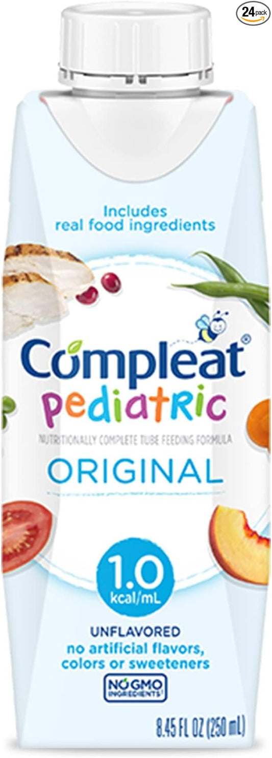 Compleat Pediatric 1.0mL, Nutritionally Complete Tube Feeding Formula, Unflavored, 24 Pack