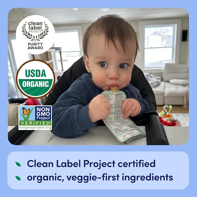 Cerebelly Organic Baby Food Pouches – Organic Purple Carrot Blueberry Pouch Protein, Healthy Fats, Non-Gmo Baby Food Meals 4 Ounce Bpa-Free Toddler Purees, 1 Count