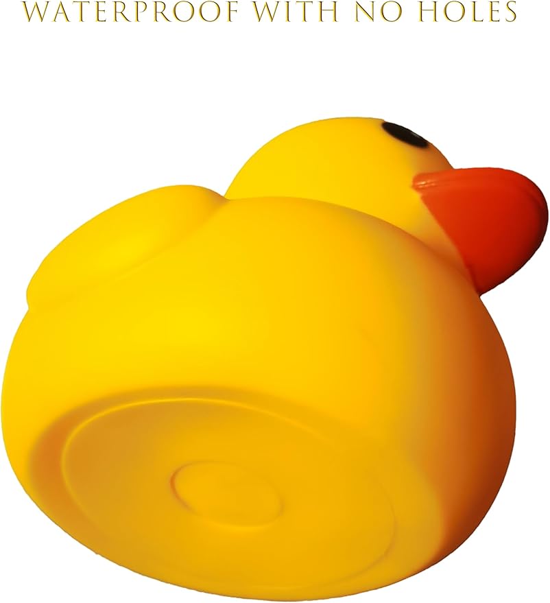 Yellow Rubber Ducks(No Bebe Noise), Without Holes Bath Toys - Floating Waterproof Duckies Gift for Baby Showers, Infants, Kids & Toddlers, Party Decorations, 2 inches (10 pcs)
