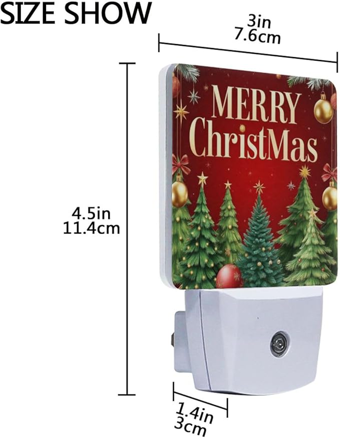 Aslsiy Night Light for Kids Christmas Tree Snowflakes Sparkling (20) Plug in Wall Lamp LED Dusk to Dawn Sensor Energy Saving Nightlight for Boys Girls Men Women