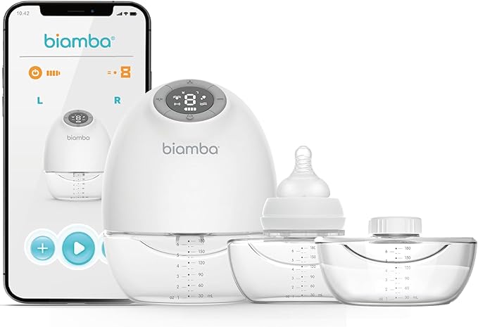 Pump Pro Portable Breast Pump Hands Free - 180mL Capacity Wearable Breastfeeding Pumps with App Control, Electric Hands Free Breast Pumps with 3 Modes, 9 Suction Levels, Slim Design, Single