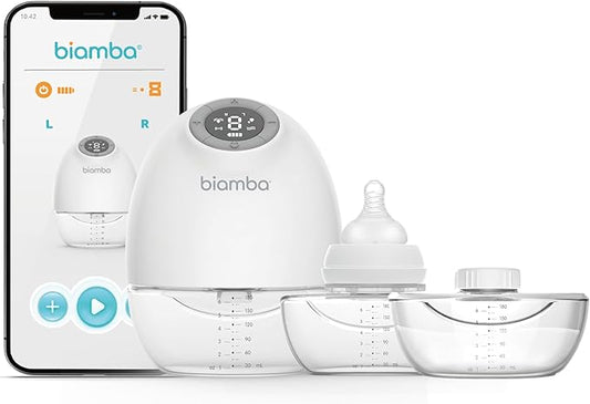 Pump Pro Portable Breast Pump Hands Free - 180mL Capacity Wearable Breastfeeding Pumps with App Control, Electric Hands Free Breast Pumps with 3 Modes, 9 Suction Levels, Slim Design, Single