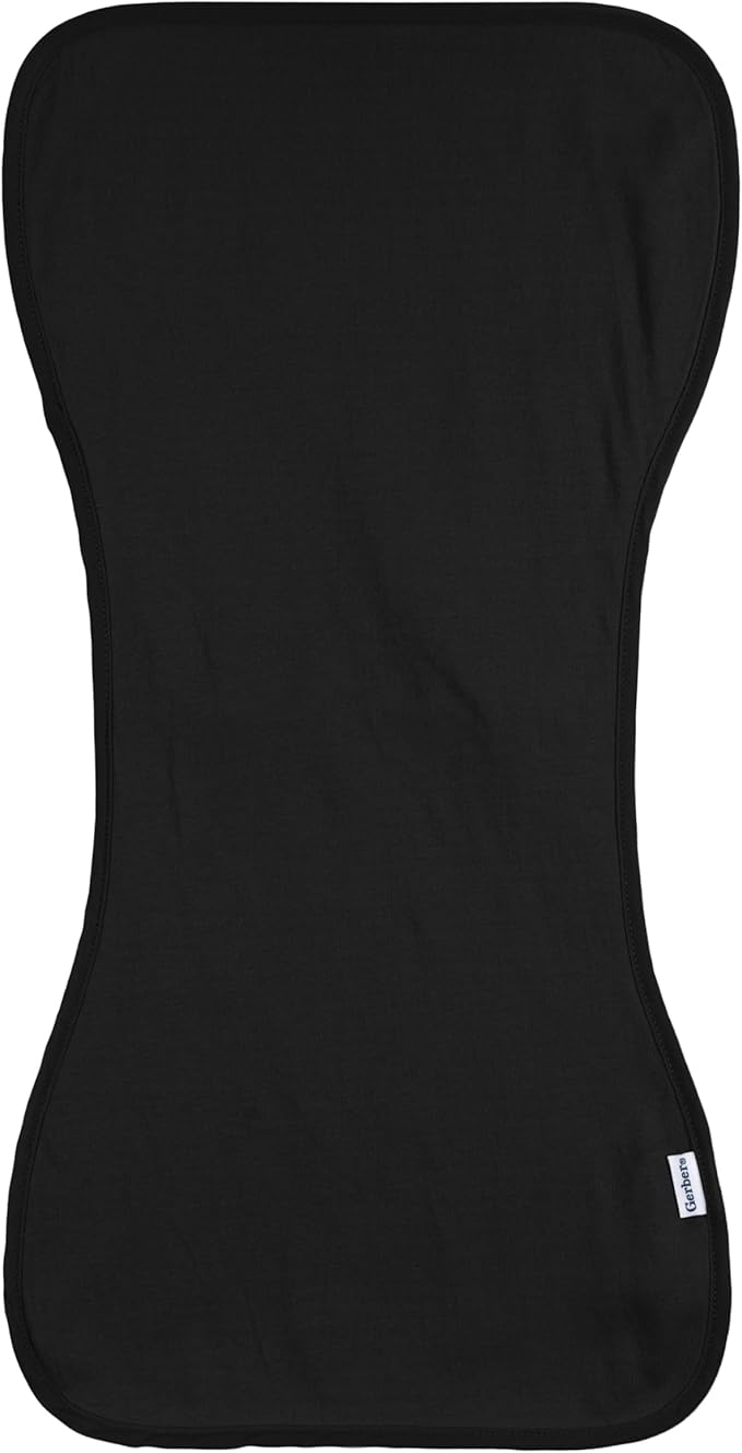 Gerber Baby Unisex Burp Cloths 60-Pack, White Black, Size 10.5" x 21"