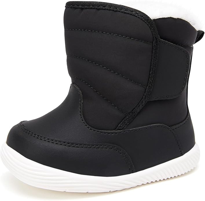 BMCiTYBM Baby Boy Girl Snow Boots Waterproof Winter Warm Booties Nonslip Lightweight Outdoor Shoes for First Walkers 6 9 12 18 24 Months(Infant/Toddler)