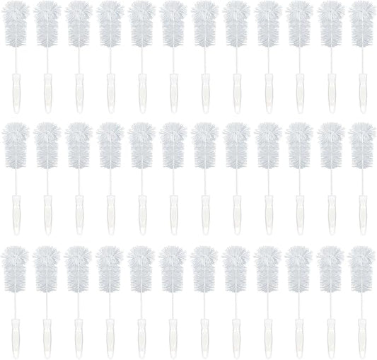 LOLA Bottle Brush Cleaner, 36 Pack, Durable Fiber Bristles Around Twisted Wire with Gripper Handle & Storage Hang Hole, Dishwasher Safe