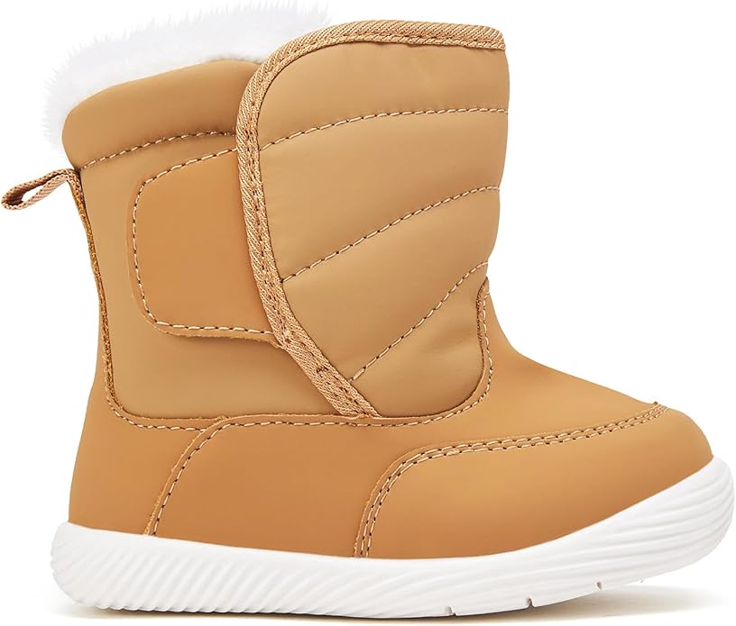 BMCiTYBM Baby Boy Girl Snow Boots Waterproof Winter Warm Booties Nonslip Lightweight Outdoor Shoes for First Walkers 6 9 12 18 24 Months(Infant/Toddler)