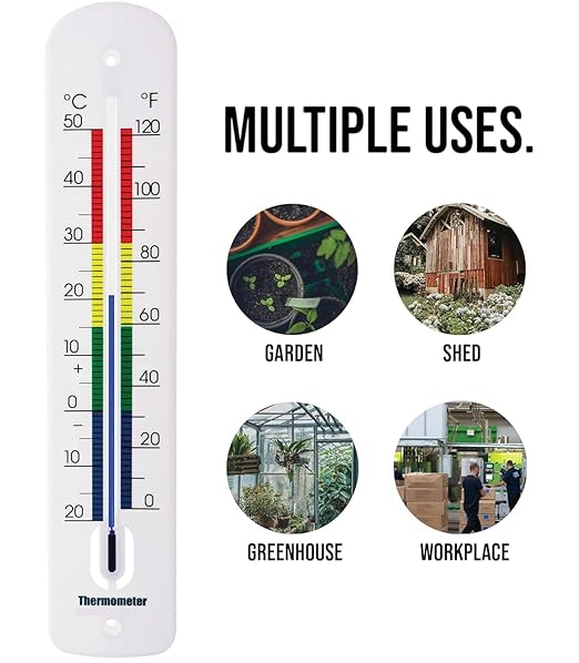 15 inch Large Numbers Premium Outdoor Thermometer Waterproof Decorative (Upgraded Accuracy and Design)