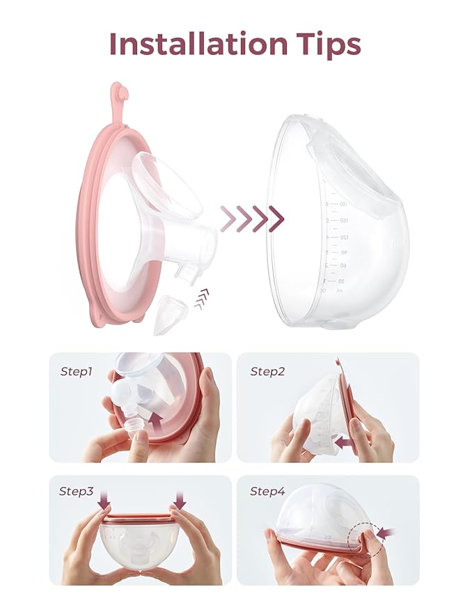 Momcozy Original V1 Pro/V2 Pro Breast Pump Replacement Accessories,Full Set Collector Max 7.8oz, with Double-Sealed Flange 24mm, 1PC