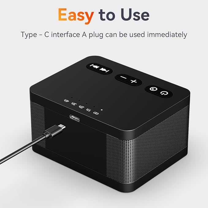 Sound Machine White Noise Machine with 30 Natural Soothing Sounds 36 Levels Volume 5 Timers Memory Function Effectively Blocks Noise Ideal Sleep Machine Brown Noise for Baby Kids Adults Home (Black)