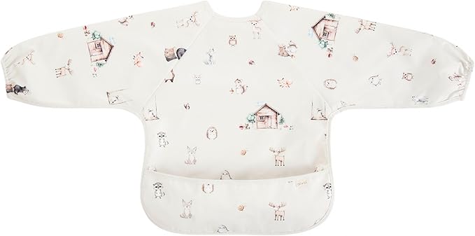 Ali+Oli Smock Bibs for Babies, BPA-Free Oeko-Tex Certified, Waterproof Baby Smock, Machine Washable, Toddlers Ages 6m+