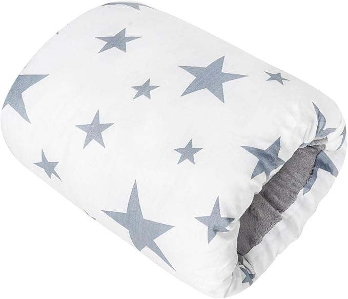 Nursing Arm Pillows for Breastfeeding,Baby Feeding Arm Pillow Portable and Washable for Travel, Soft Cotton Ergonomic Bottle Nursing Essentials（White Star）