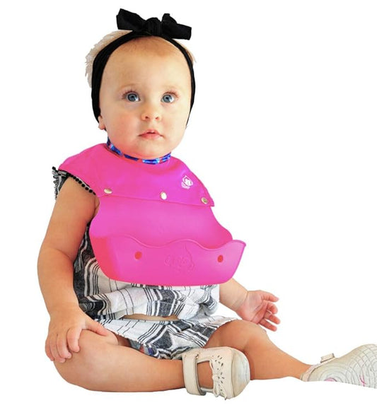 Silicone Bibs for Babies and Toddlers - Wipes Clean in Seconds Waterproof Bib Protects from Every Mess - Made with Premium Materials