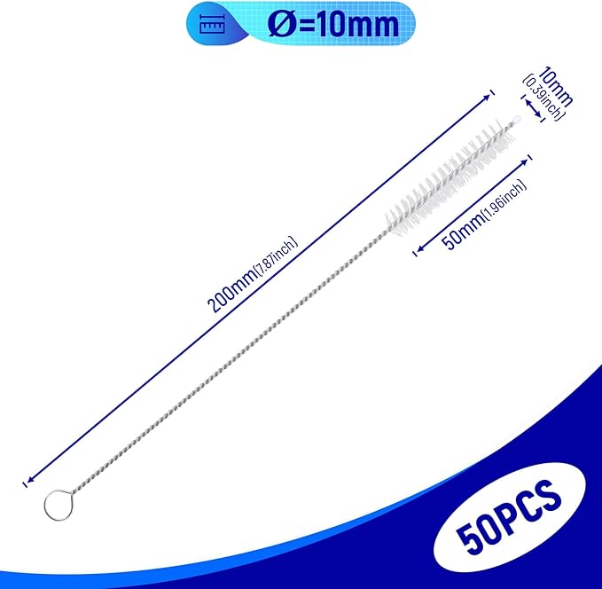 Straw Cleaner Kit, 50 PCS Reusable Drinking Straw Cleaner Brushes, Cleaning Brush for Baby Bottle, Sippy Cup, Water Bottle and Tubes