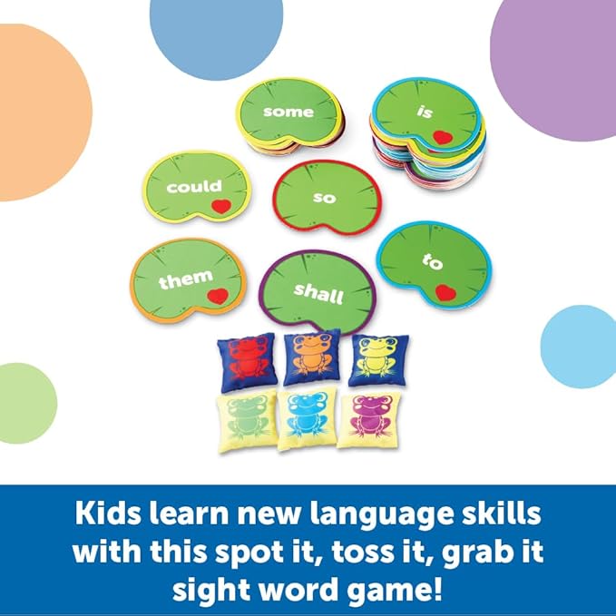 Learning Resources Sight Word Toss, Sight Word Phonics Games, Reading Flash Cards, Ages 5+
