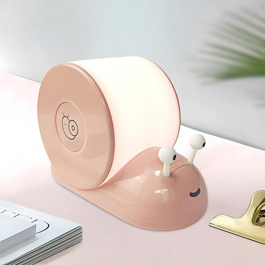 Cute Snail Night Light | Magnetic Base Dimmable Bedside Lamp | 800mAh Long-Lasting Soft Light |USB Rechargeable Timer Safe Portable LED Lamps|Breastfeeding Dorm Room Decor