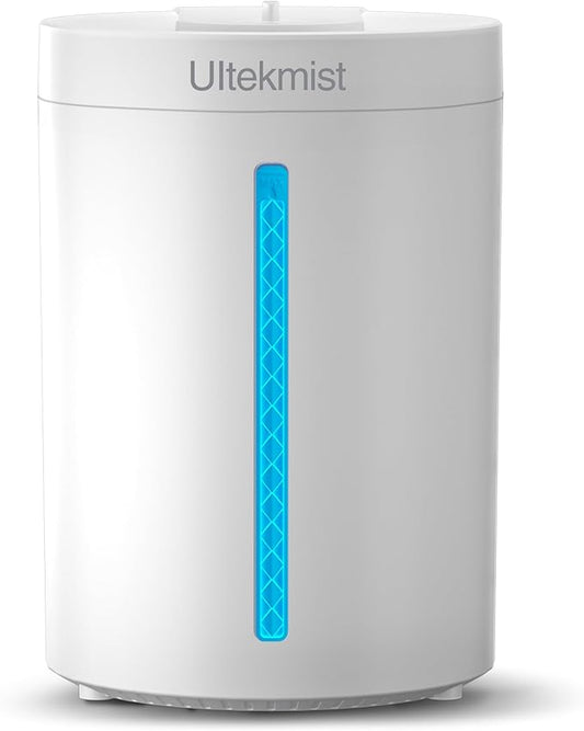 Humidifiers for Bedroom, 2 in 1 Cool Mist Humidifiers for Home, Large Room, Baby Nursery and Plants, 4L Top Fill Cool Mist Humidifier with Oil Diffuser, Nightlight, 31H Runtime, 30db (White)