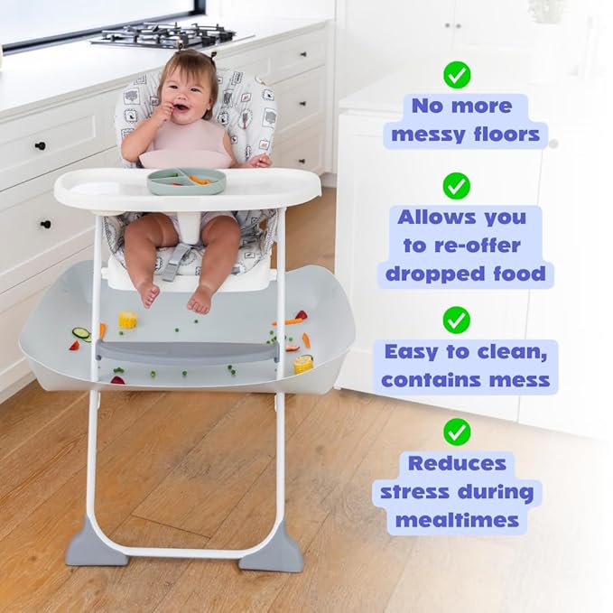 CATCHY - Food Catcher - Compatible with Graco Slim Snacker High Chair + 11 Other High Chairs - Highchair Sold Separately - Baby & Toddler Food & Mess Catcher - Under High Chair Accessory