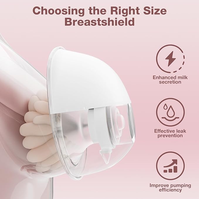 15mm Flange Inserts Compatible with Momcozy M5/M9/S12 Pro/V1 Pro Wearable Breast Pump, Softer Silicone Flange Insert Kit for 24mm Shield of Most Pumps, Same as Original Mom Cozy Replacement Pump Parts