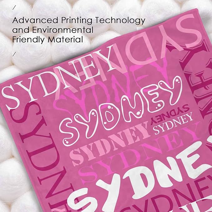 InterestPrint Custom Blanket for Girls Boys with Name Colorful Personalized Blankets for Kids Custom Blanket with Name Personalized Baby-Items on Baby-Shower Christmas