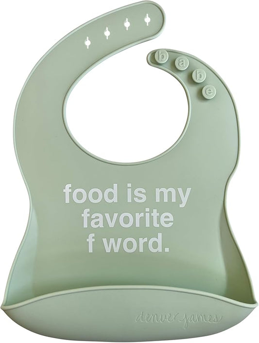 Denver James Silicone Feeding Bibs | Dishwasher Safe. Waterproof. Adjustable.