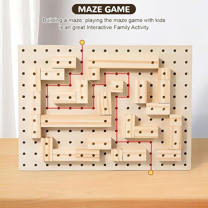 Wooden Building Blocks for Toddlers Ages 3 4 5 6 Years Old - 300 Pcs Wooden Blocks Little Architect Construction Toy for Boys & Girls, Kids Montessori Wooden Building Blocks Stacking Toy