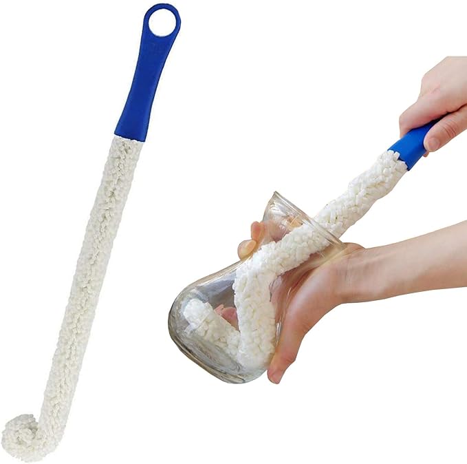 Long Bottle Brush Cleaner for Narrow Neck Bottles, Flexible Foam Bottle Cleaning Brush for Water Bottles, Vases, Baby Bottles, and More