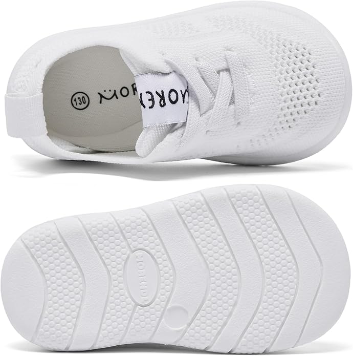 MORENDL Toddler Shoes Baby Walking Sock Shoes Infant Sneakers 0-4 Years Boy Girl Barefoot Tennis Shoe Non-Slip Brethable