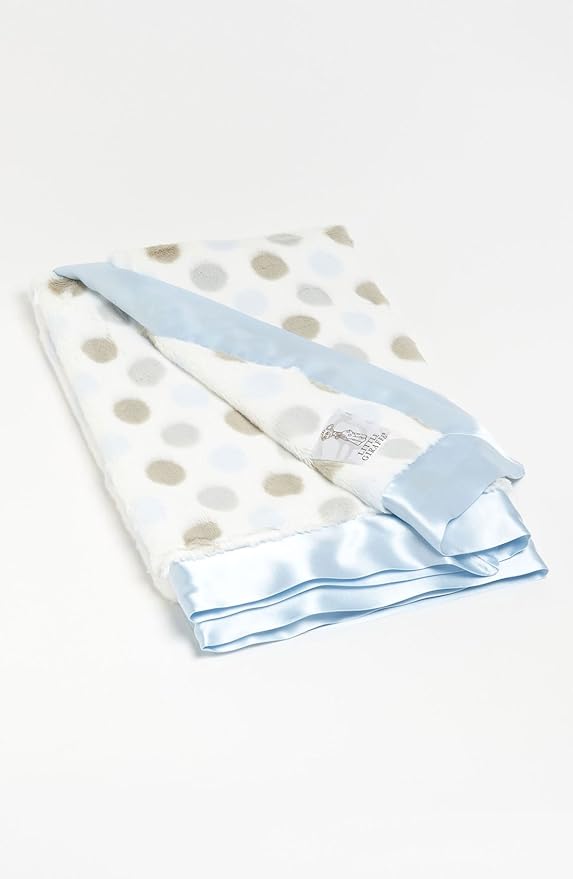 Little Giraffe Unisex Luxe Dot Baby Blanket Blue One Size