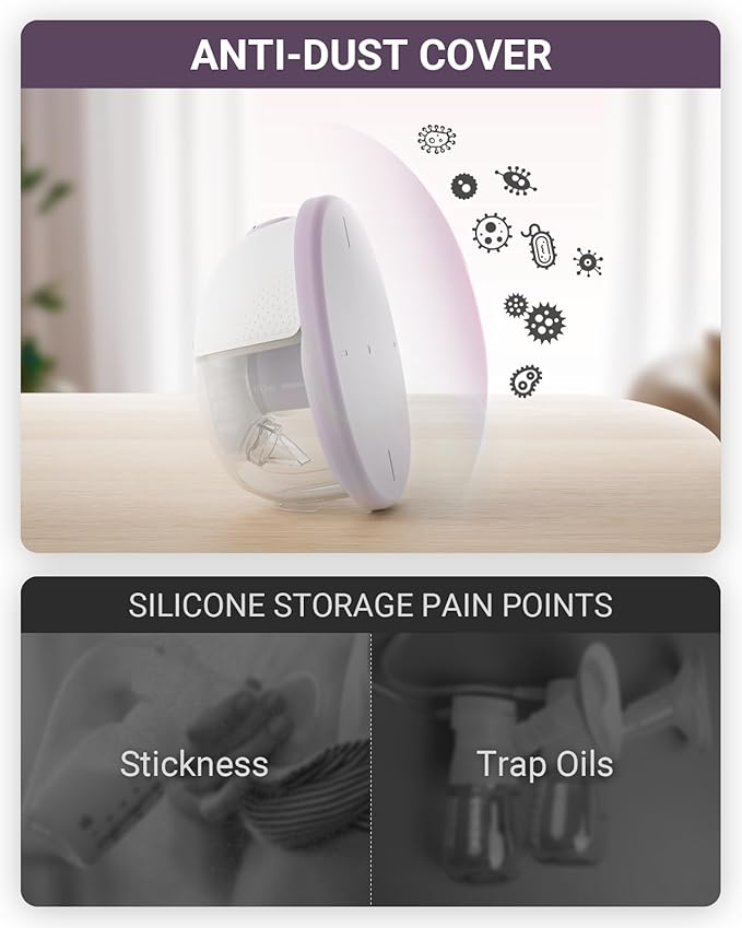 Heated Wearable Breast Pump, Industry-Leading Heating Tech, Innovative Magnetic Charging Cable, App Control, Anti-dust Cover, Hospital-Grade Suction, 1 Pack