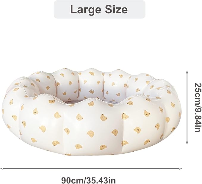 Inflatable Baby Pool, Portable Paddling Baby Swimming Pool for Toddlers Ages 0-3 Years Girls and Boys, Indoor& Outdoor, Garden and Backyard Summer Water Party, 35.4x9.8 in (Bear Head)