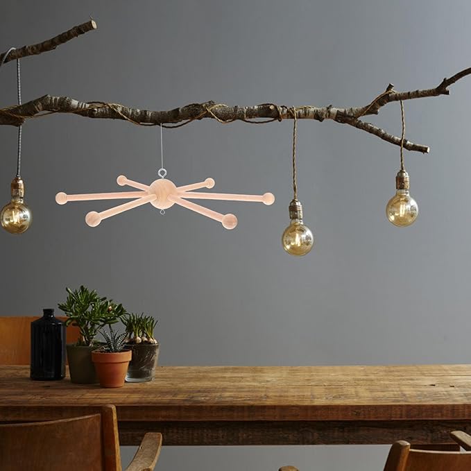 Wooden Mobile Frame Kit - Bed Bell Wind Chimes Crib Hanger Bedroom Ceiling Mobiles Toy Decoration Wind Chime