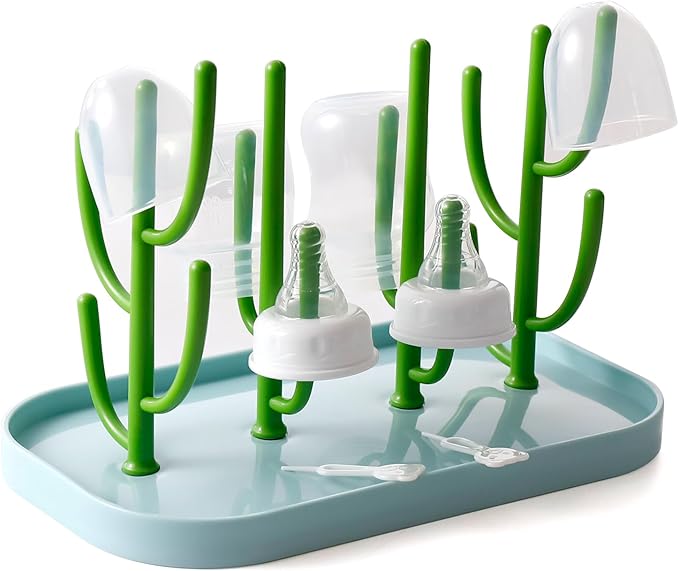 XYW Baby Bottle Drying Rack, Bottle Dryer Rack Holder, Space Saving Standing Drying Rack for Baby Bottles, Pump Part Cleaning, Countertop Drying Rack Baby Accessory