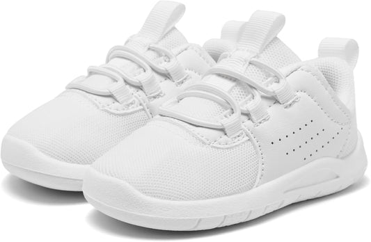 MORENDL Toddler Slip On Sneakers Baby Walking Shoes Non-Slip Breathable Unisex Pink Mesh Lace-Up Athletic Sneakers Infant Running Shoes