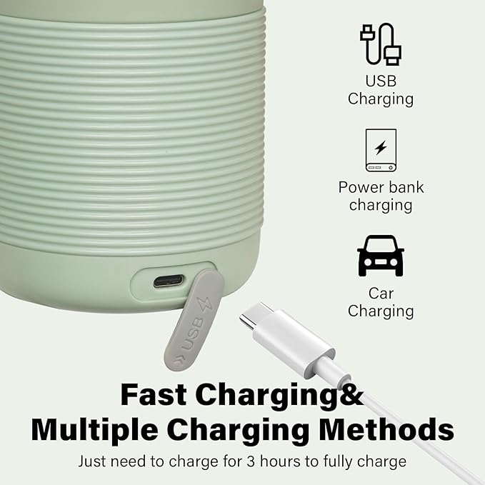 Portable Bottle Warmer for Travel - Dual Heating Modes for Breast Milk & Water, Fast 3-Min Heat, 12oz Large Capacity, Long-Lasting Battery, Fits Most Bottles