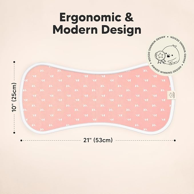 Organic Burp Cloths Baby Boy & Girl - 5-Pack Super Absorbent Cotton Burping Cloths for Babies, Soft & Plush Newborn Spit Up Rags, Infant Towels for Milk Spit Up, Unisex, Large 21" x 10" (Blooms)