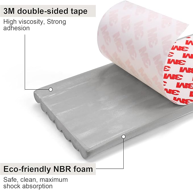 Upgrade Baby Proofing Edge Guards 6.6 ft Protector with 3M Adhesive Double Sided Tape,Extra-Wide Soft NBR Rubber Foam Padding,Furniture Safety Corner Edge Bumper Guard-Grey