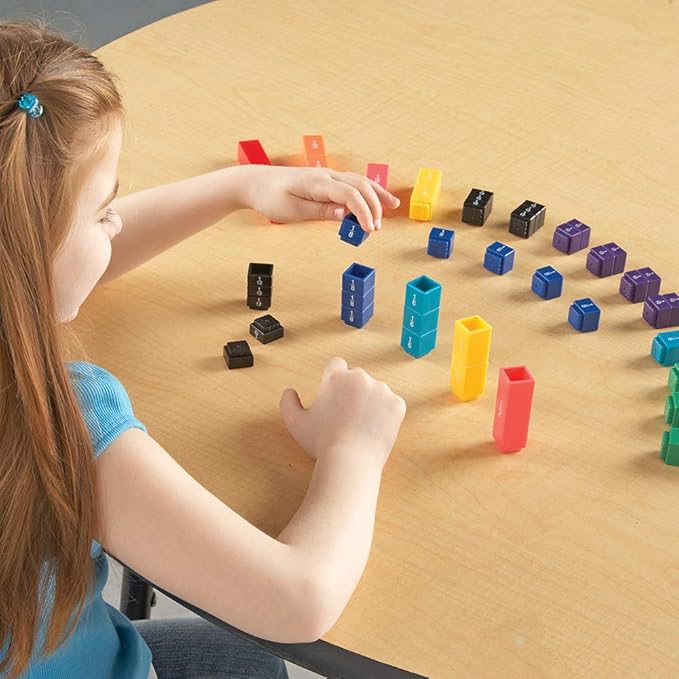 Learning Resources Fraction Tower Fraction Cubes, Kids Blocks, 51 Piece Set, Ages 6+